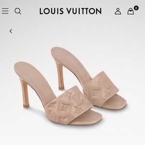 Louis Vuitton Blush Heeled Mules